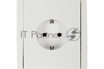 Розетка СП FORTE&PIANO FP215 16А с заземл. защ. шторки винт. крепл. белый IEK FP-R14-16-K01