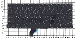 Клавиатура для ноутбука MacBook Pro 13" Retina A1502 2013+ черная плоский Enter