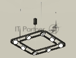 Светильник Ambrella light XB9182150/8 SBK/FR черный песок/белый матовый GX53 (C9182, N8415)