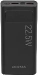 Портативный аккумулятор Digma DGPF20A 20000mAh QC3.0/PD3.0 22.5W 3A 2xUSB-A/USB-C черный