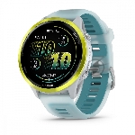 Умные часы Garmin Forerunner 970, 1.4" AMOLED, Wi-Fi, Bluetooth, NFC, 50м, белый / желтый / бирюзовый