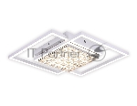 Управляемый светодиодный светильник с хрусталем Ambrella light FA112 WH белый 96W 850*660*110 (ПДУ РАДИО 2.4)