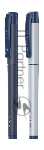 Ручка гелевая Deli EG159-BL ассорти, d=1.0мм, синие чернила, резиновая манжета