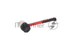Киянка резиновая Kranz KR-12-8153 450 г, черно-белая резина, фибергласовая рукоятка