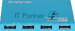 Концентратор USBы Defender Septima Slim, USB 2.0, USB 7 портов, блок питания/USB, вид 14
