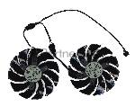 Вентилятор (кулер) для видеокарты Gigabyte RX 470, 570, 580, GTX 1060 88мм 4-pin двойной