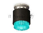 Светильник Ambrella Light XS7511082 SBK/PSL/BL черный песок/серебро полированное/голубой MR16 GU5.3 (N7927, C7511, N7194)