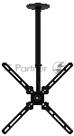 Кронштейн для телевизора Cactus CS-CP07 черный 23"-55" макс.45кг потолочный поворот и наклон