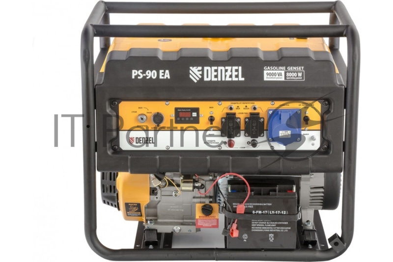 Электрогенератор бензиновый Denzel PS 90 EA, 9 кВт, 85 дБ, 92 кг