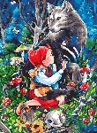 Картина по номерам БЕЛОСНЕЖКА 952-AS Красная шапочка и серый волк
