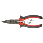 Длинногубцы Matrix black nickel 160 мм изогнутые, двухкомпонентные рукоятки
