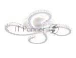 Потолочный светодиодный светильник Ambrella light FA1702/4 WH/CH белый/хром 121W 3000K-6400K 560*560*90 (ПДУ РАДИО 2.4G)