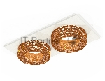 Комплект встраиваемого светильника Ambrella light XC7635024 SWH/CF белый песок/кофе MR16 GU5.3 (C7635, N7195)