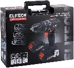 Дрель-шуруповерт Elitech CD 20ISL2, 20 В, 2 Ач, 60 Нм, бесщеточный, ударный, вид 12