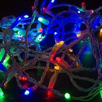 Гирлянда Neon-night Нить 10м, постоянное свечение, белый ПВХ, 230В, цвет: Мультиколор