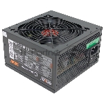 Блок питания Ginzzu CB500 12CM черный,24+4p,PCI-E, 4*SATA, 3*IDE,оплетка MB, кабель питания