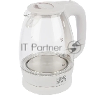 Чайник электрический Homestar HS-1012 1.7 л, стекло, белый (003566)