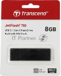 Флешка USB Transcend JetFlash 780 (TS8GJF780), 8Gb, USB 3.0, R/W 140/40, черный/серебристый