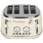 Тостер TESLER TT-445 бежевый, 1500 Вт, 4 слота