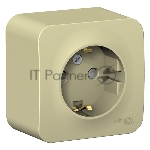Розетка ОП Blanca 16А 250В защ. шторки с заземл. изол. пласт. беж. SchE BLNRA011117