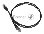 Патч-корд Lanmaster TWT UTP кат.5e, с заливными колпачками, 0.3 м, черный