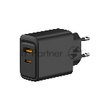 Сетевое зарядное устройство Rexant с портами USB-A и USB-C, 30Вт, черный