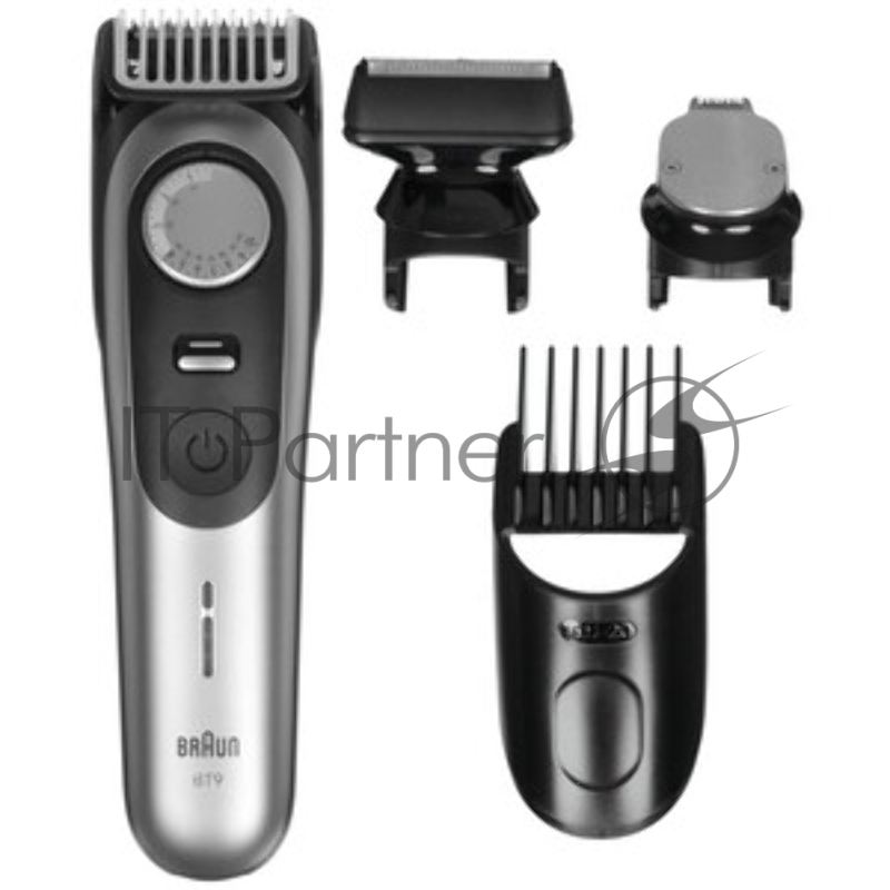 Триммер Braun BT9520 серебристый (насадок в компл:4шт)