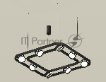 Светильник Ambrella light XB9182153/8 SBK/FR черный песок/белый матовый GX53 (C9182, N8478)