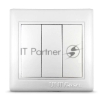 Выключатель 3-кл. СП Севиль 10А IP20 белый Universal С0043