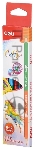 Карандаши цветные Deli EC00500 ColoRun, двухцветные, липа, 12 цветов, коробка с европодвесом (6шт)