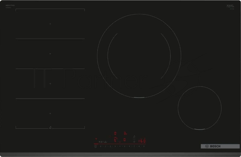 Индукционная варочная поверхность Bosch PXE831HC1E, 4 конфорки, с зоной расширения, стеклокерамика, 7400 Вт