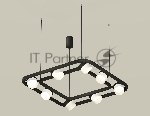 Светильник Ambrella light XB9182154/8 SBK/FR черный песок/белый матовый GX53 (C9182, N8402)