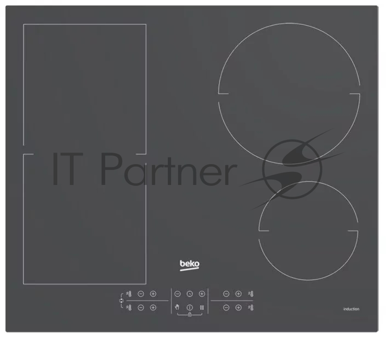 Индукционная варочная поверхность Beko HII 64200 FMTZG, 4 конфорки, с зоной расширения, стеклокерамика, 7200 Вт