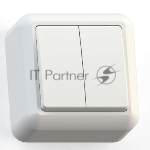 Выключатель Кунцево-Электро 2-кл. ОП Оптима 10А IP20 А510-380 с монтажной пластиной сл. кость