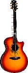 Электроакустическая гитара Kepma G1E-GA-BS цвет Cherry Burst