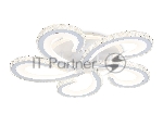Потолочный светодиодный светильник Ambrella light FA1703/5 WH/CH белый/хром 149W 3000K-6400K 540*540*90 (ПДУ РАДИО 2.4G)