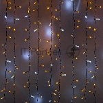 [Новогодние светоукрашения] NEON-NIGHT (235-225) Гирлянда "Светодиодный Дождь" {2х1,5м., эффект мерцания,белый провод, 220В, диоды ЖЁЛТЫЙ}