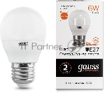 Лампа GAUSS LED Elementary Globe 6W E27 2700K Арт.LD53216