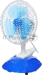 Вентилятор Centek CT-5003 синий/белый, настольный, 20 Вт, 2 скорости, 15 см, вид 23