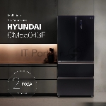 Холодильник Hyundai CM55043F черный стекло трехкамерный, 354/186, морозилка снизу, No Frost, Side by Side, вид 52