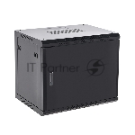 Шкаф коммутационный Rexant настенный 9U 400x542 мм пер. дв. металл черный