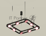 Светильник Ambrella light XB9182201/8 SBK/PI черный песок/розовый GX53 (C9182, N8486)