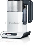 Чайник электрический Bosch TWK8611P белый/серебристый, 1.5 л, 2400 Вт, скрытый нагревательный элемент, поддержание температуры, вид 15