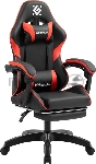 Кресло игровое Defender Serenity черный/красн,класс 2, PU,подножка