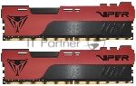 Оперативная память Patriot Viper Elite II, DDR4, 32GB (2x16 GB), 3200 MHz, CL18, DIMM, радиатор, красный, черный