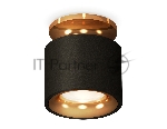 Светильник Ambrella Light XS7511121 SBK/PYG черный песок/золото желтое полированное MR16 GU5.3 (N7929, C7511, N7014)