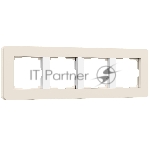 Рамка на 4 поста WERKEL Split (айвори/белый, soft-touch) W0043066