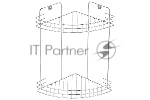 Полка угловая двухъярусная Рыжий кот W2672С-2 (005393)