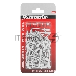 Заклепки MATRIX 4,0x10 мм RAL 9003 сигнально-белый, 50 шт.MATRIX 40682