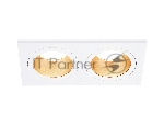 Встраиваемый точечный светильник Ambrella light TN102831/2 WH/GD белый/золото GU5.3/2 178*93*50